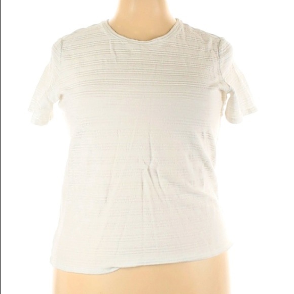 Basic Editions White Texture Monochromatic T-shirt xxl - Picture 1 of 4
